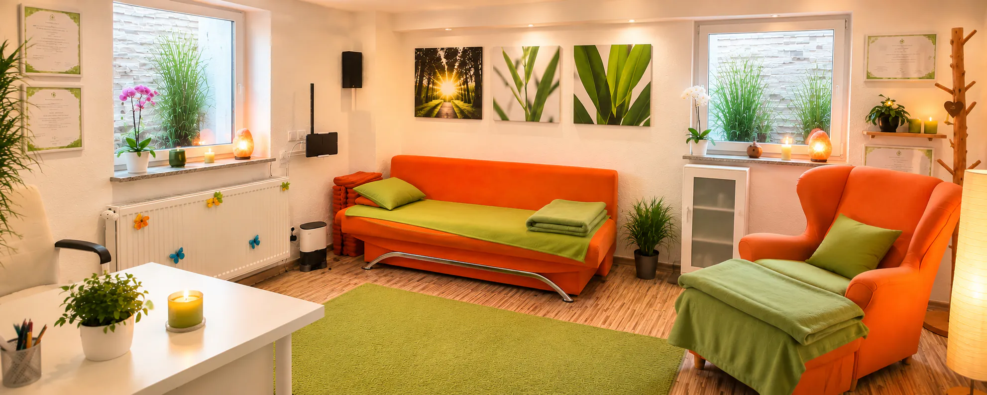 Behandlungsraum im Hypnosestudio Königsbrunn – Hypnose für Klienten aus Stadtbergen