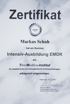 Zertifikat EMDR Intensiv-Ausbildung